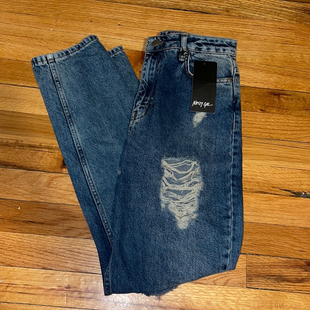 Brand new, high rise mom jeans